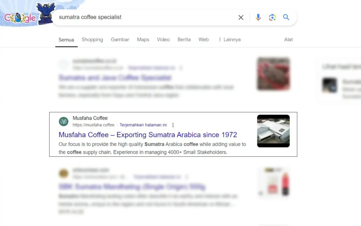 Musfaha seo serp result