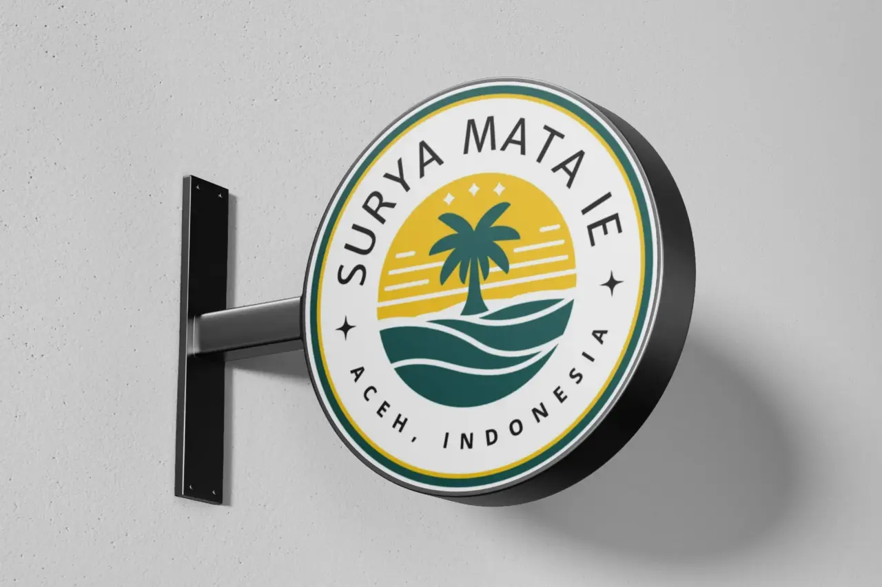Round outdoor sign smi