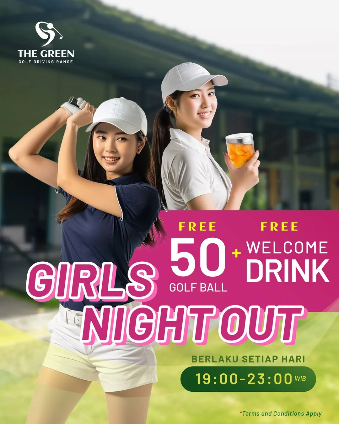 Girls, now every night is your night! 💫💖waktunya kamu have fun di driving range!nikmati momen