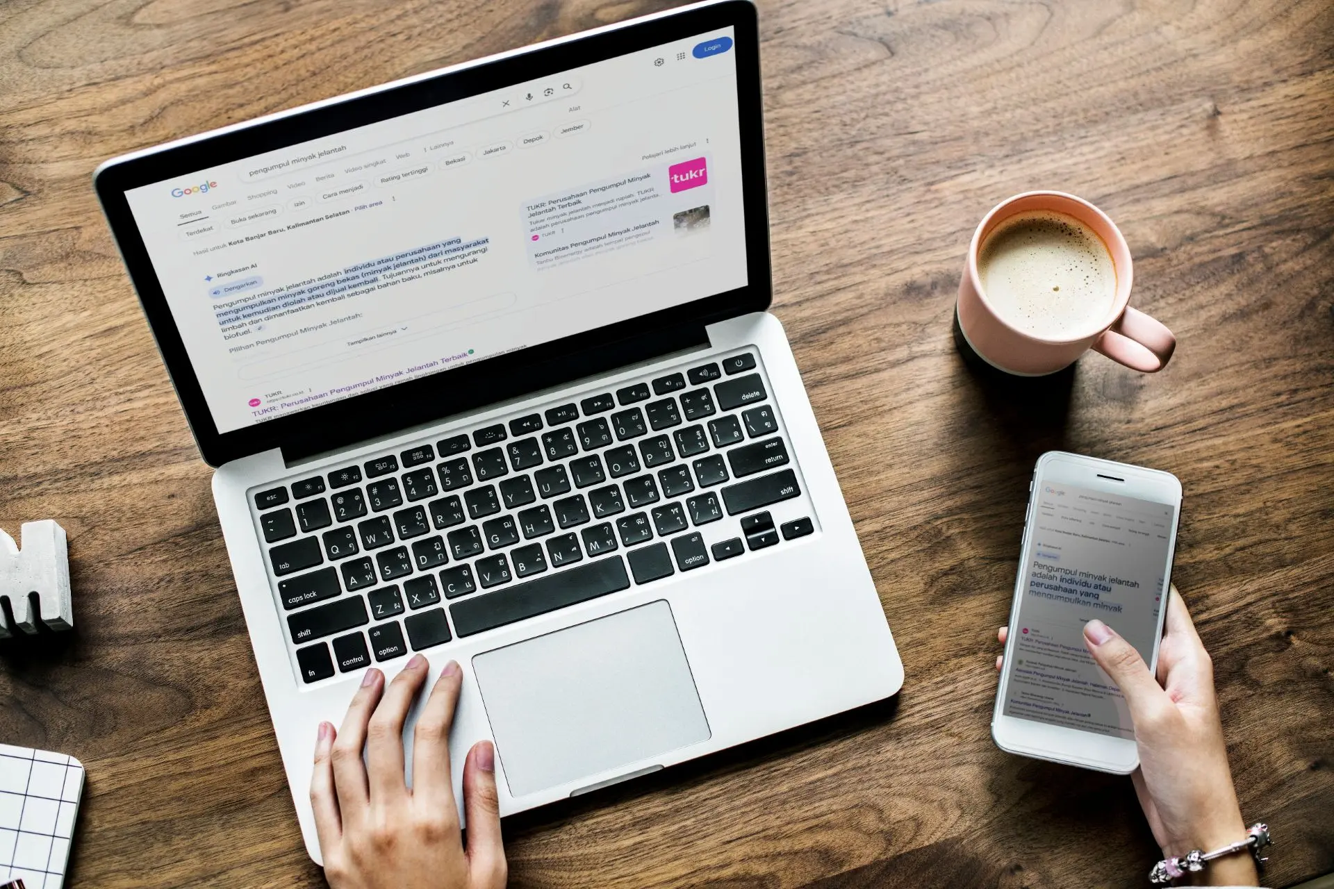 Seo service google search laptop mobile