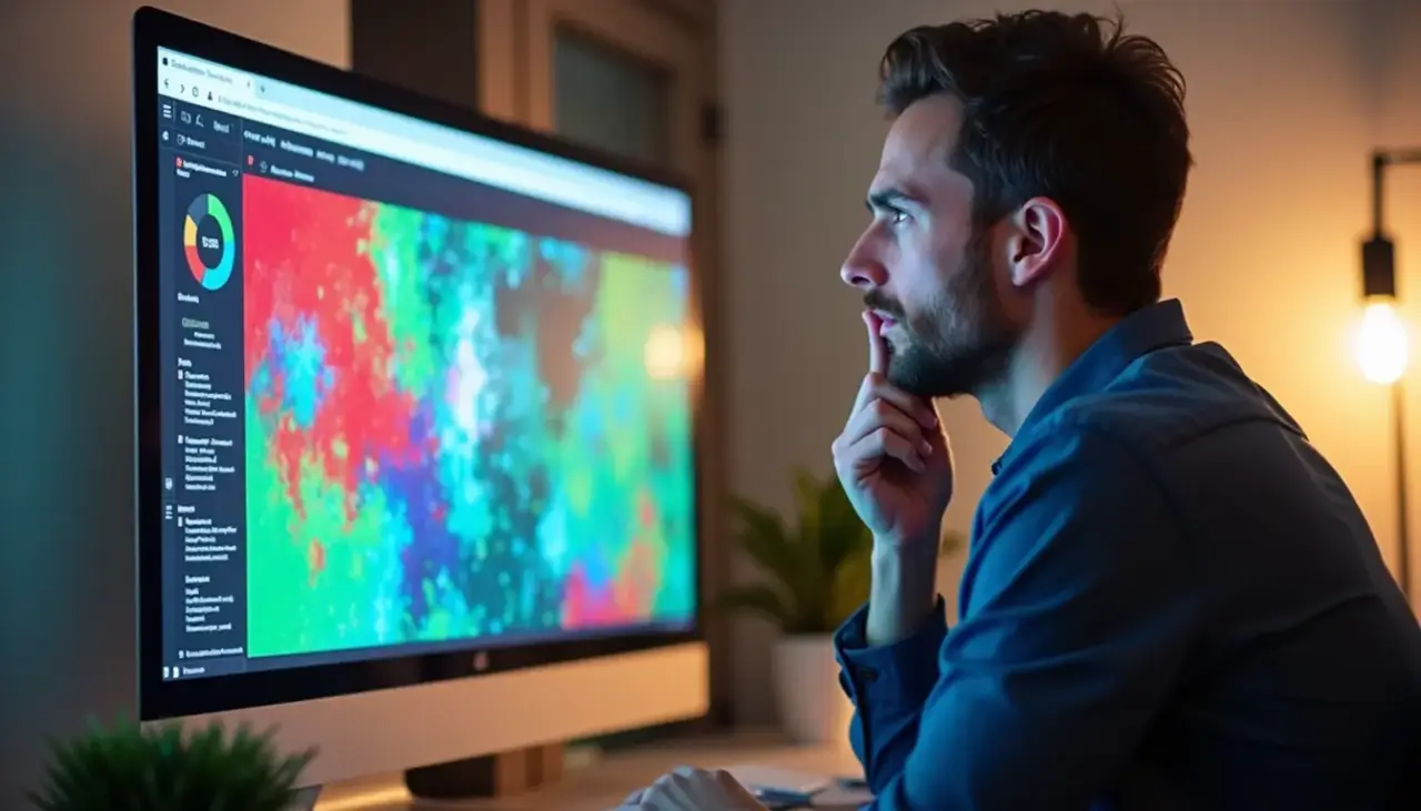 Poor color hierarchy visual noise